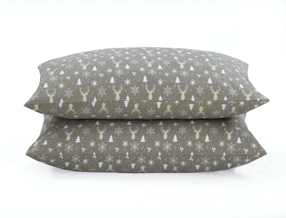 4-Piece Printed Flannel Sheet Set – 100% Cotton