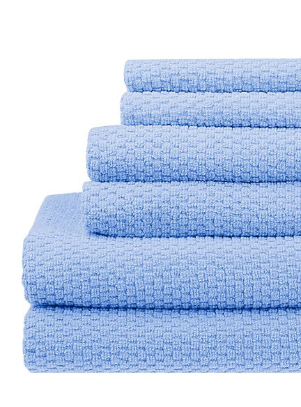 6-Piece Towel Set – 100% Zero Twist Cotton
