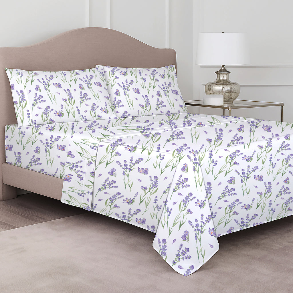 4-Piece 100% Certified Organic Cotton Printed Sheet Set – 250 TC