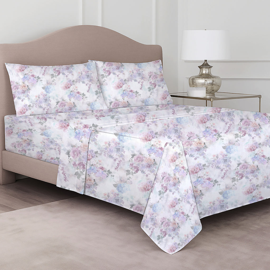 4-Piece 100% Certified Organic Cotton Printed Sheet Set – 250 TC