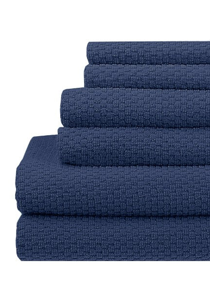 6-Piece Towel Set – 100% Zero Twist Cotton