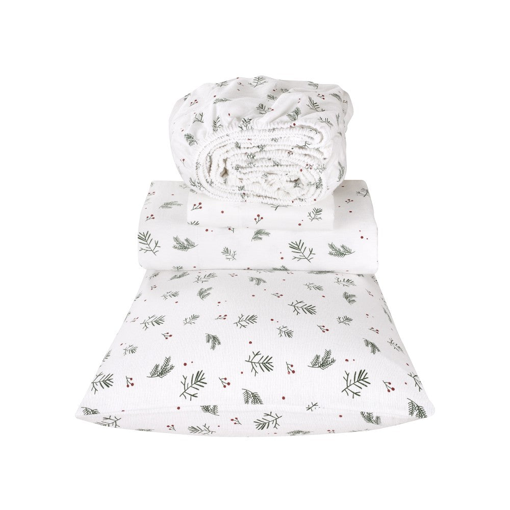 4-Piece Printed Flannel Sheet Set – 100% Cotton
