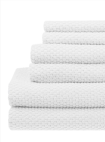 6-Piece Towel Set – 100% Zero Twist Cotton