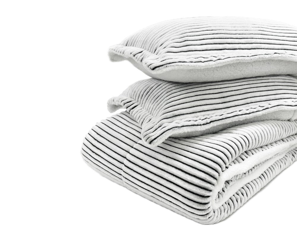 3-Piece Plush & Sherpa Comforter Set