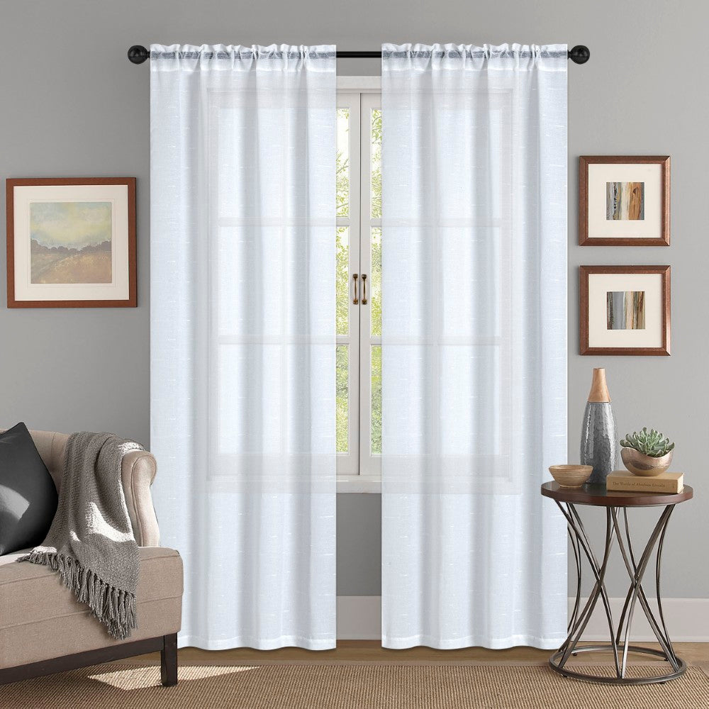 2-Pack Sheer Rod Pocket Window Panels