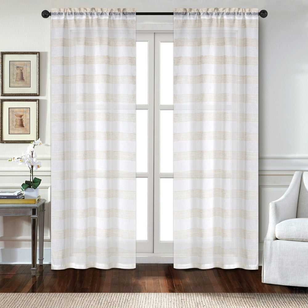 2-Pack Sheer Rod Pocket Window Panels