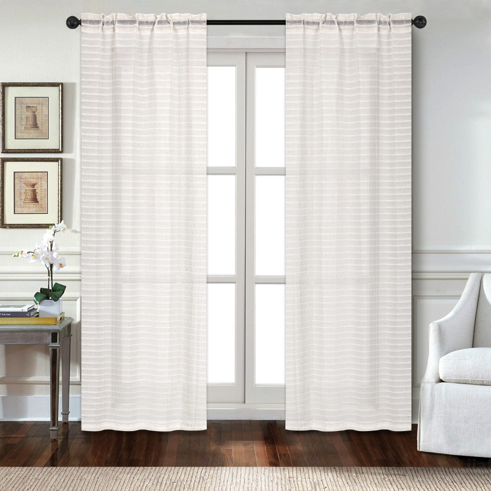 2-Pack Sheer Rod Pocket Window Panels