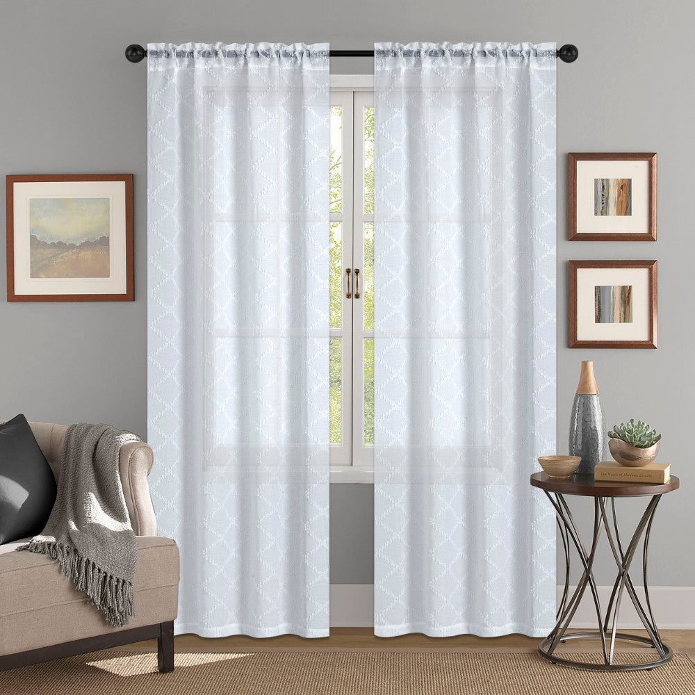 2-Pack Sheer Rod Pocket Window Panels