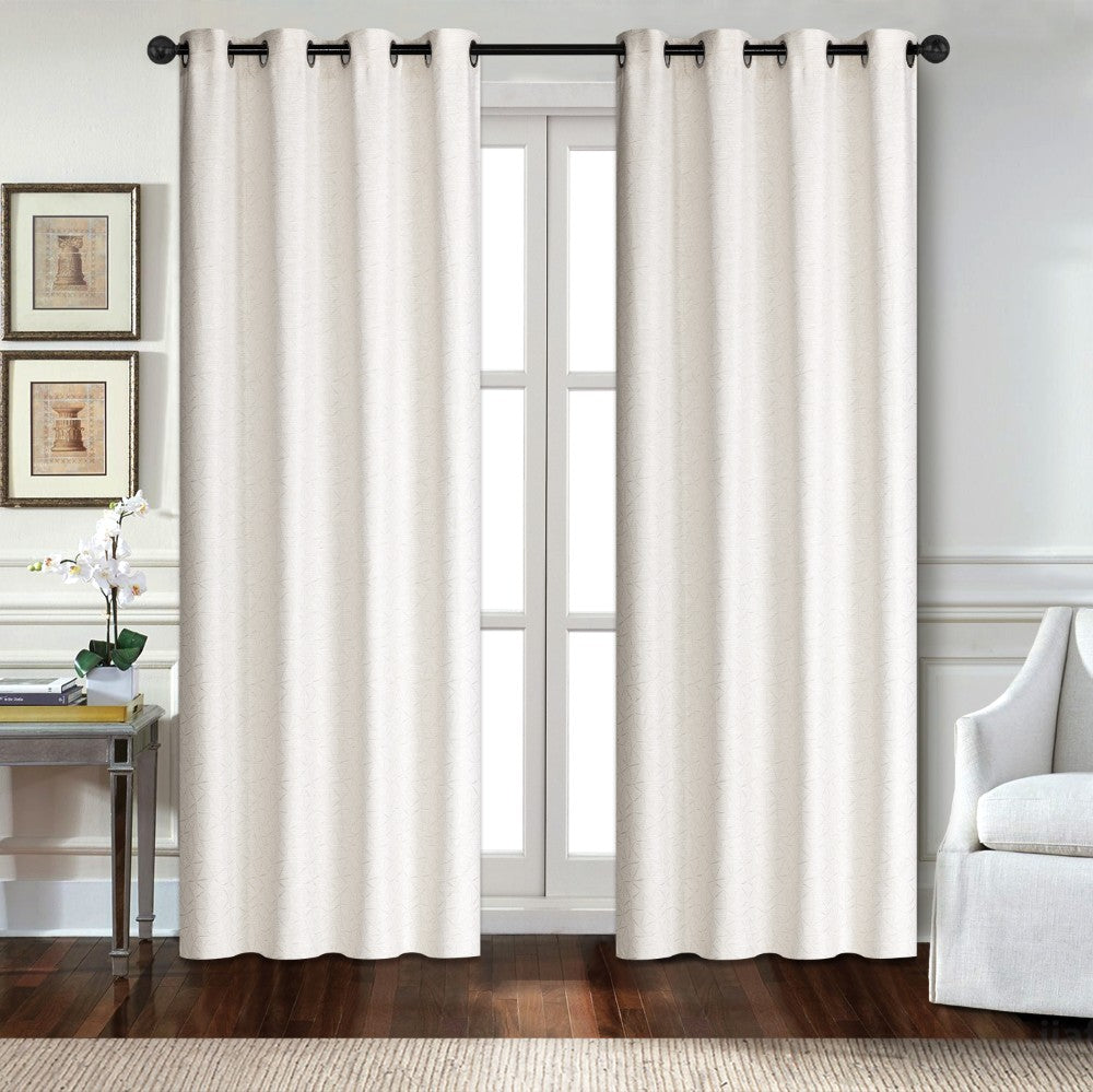 2-Pack Lined Jacquard Curtains with Grommets