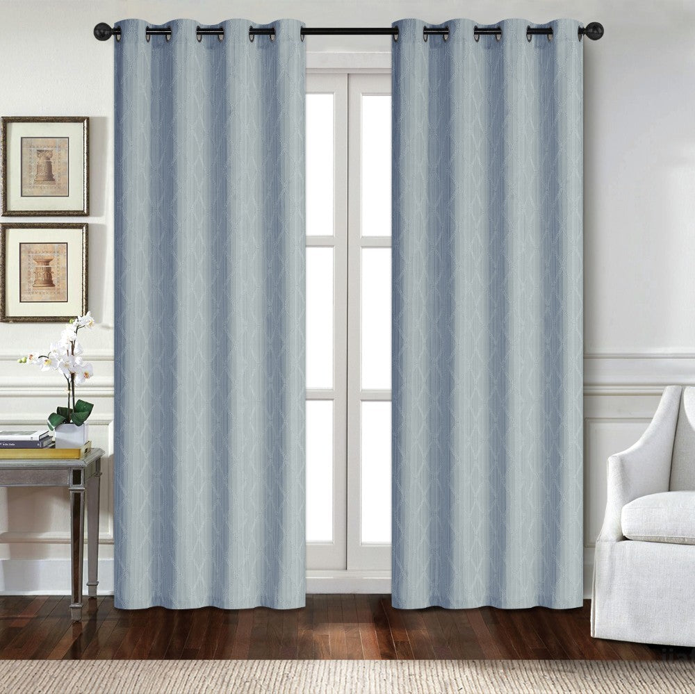 2-Pack Lined Jacquard Curtains with Grommets