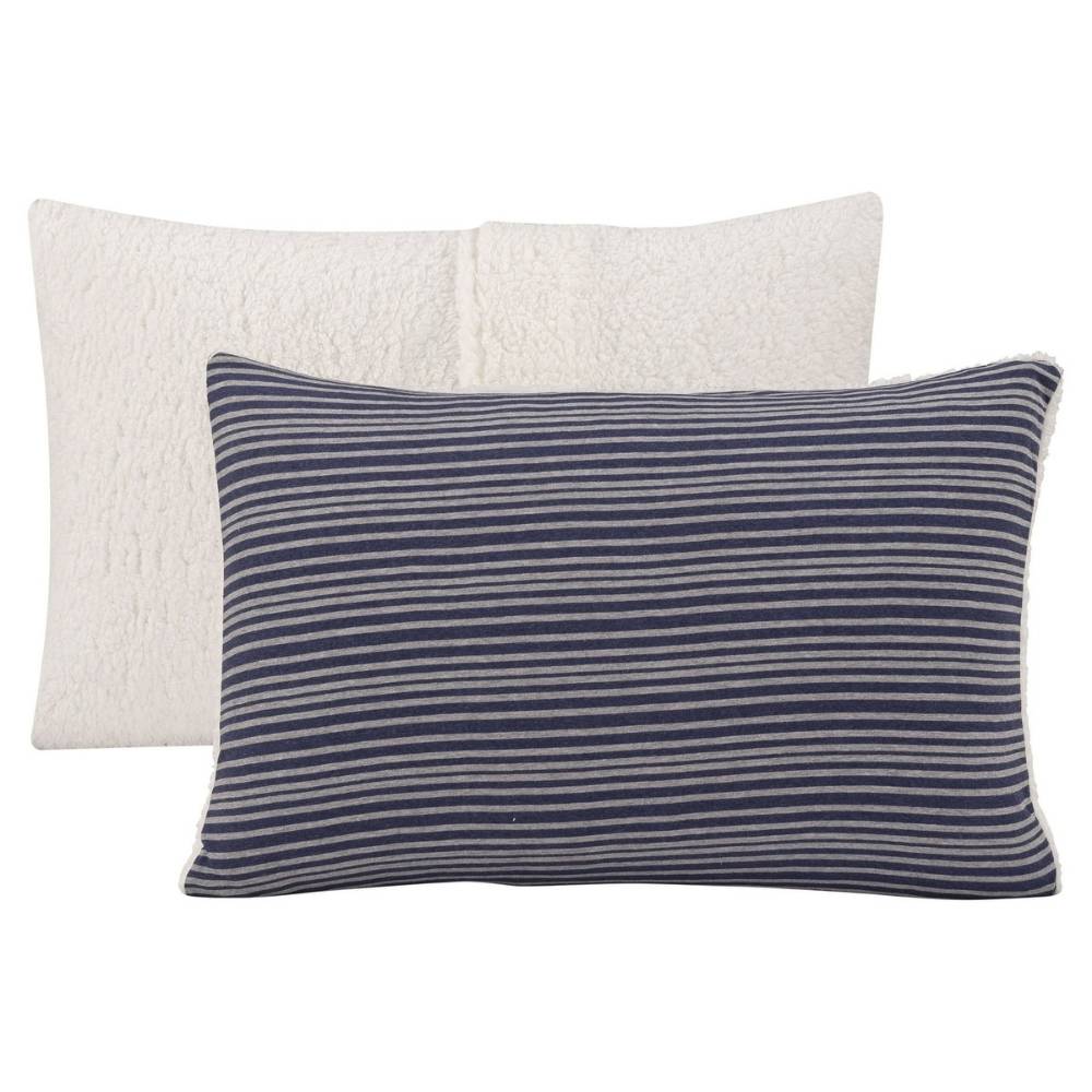 Stripe Jersey Sherpa Comforter Set