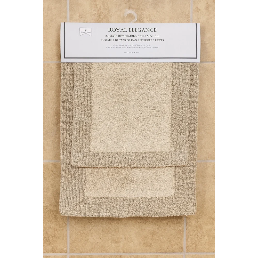 2 Piece Reversible Bath Mat Set