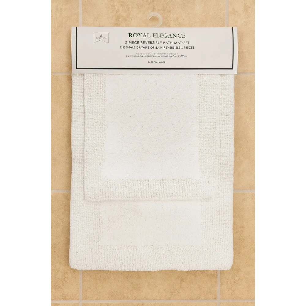 2 Piece Reversible Bath Mat Set