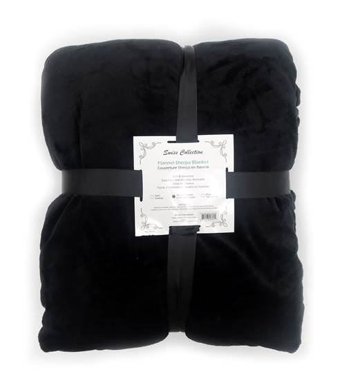 Flannel Sherpa Blanket. 100% Polyester