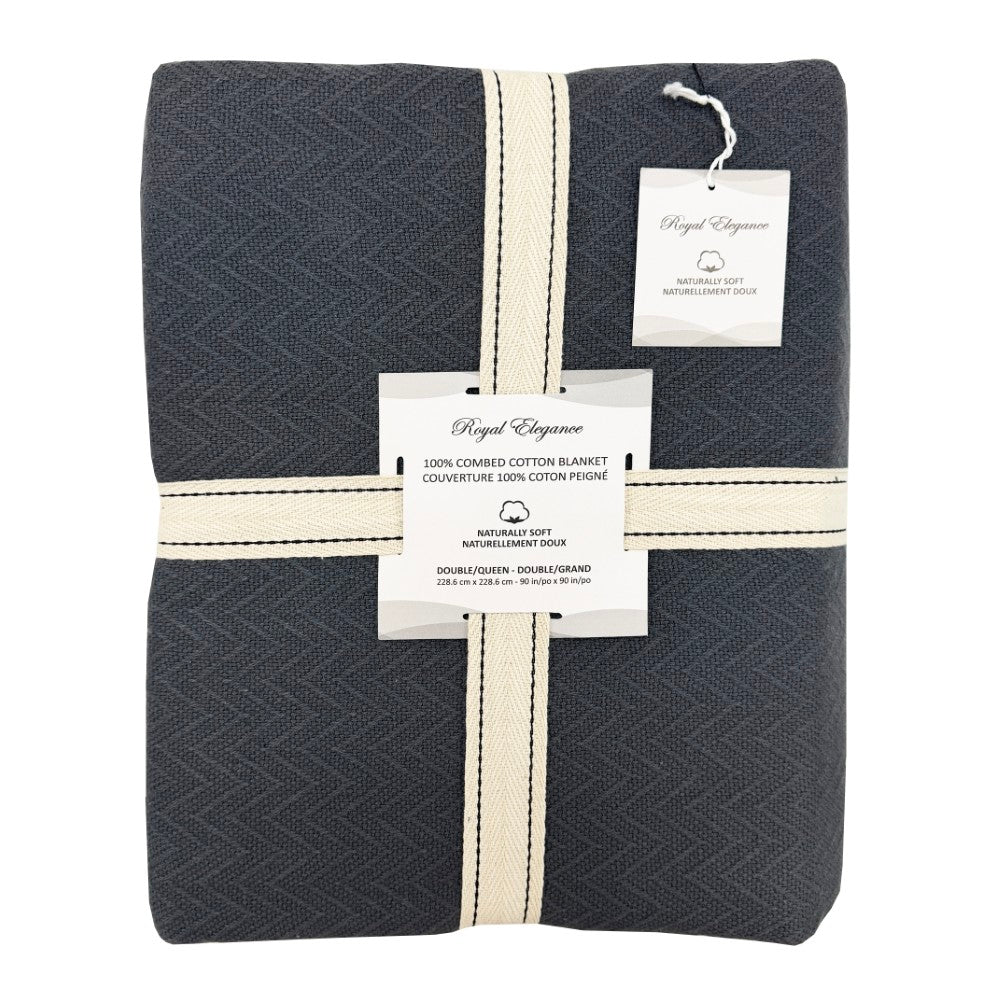 Combed Cotton Blankets Herringbone