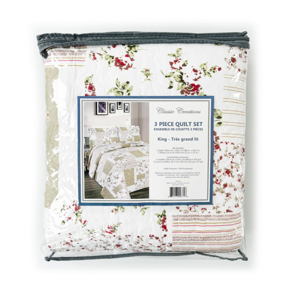3 Piece Quilt Set. MicroFiber