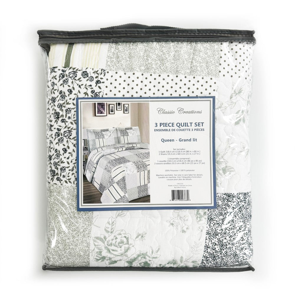 3 Piece Quilt Set. MicroFiber