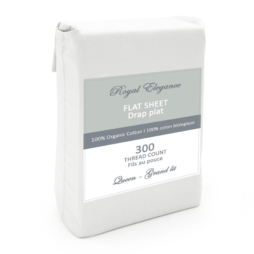 TC-300 100% Organic Cotton Flat Sheet
