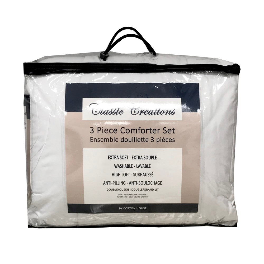 3 Piece Comforter Set Solid