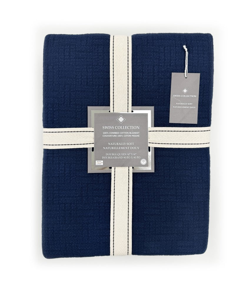 Combed Cotton Blankets Greek Weave #2