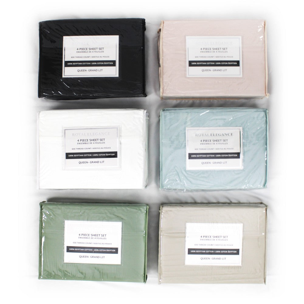 TC-600 4PC Egyptian Cotton Sheet Set