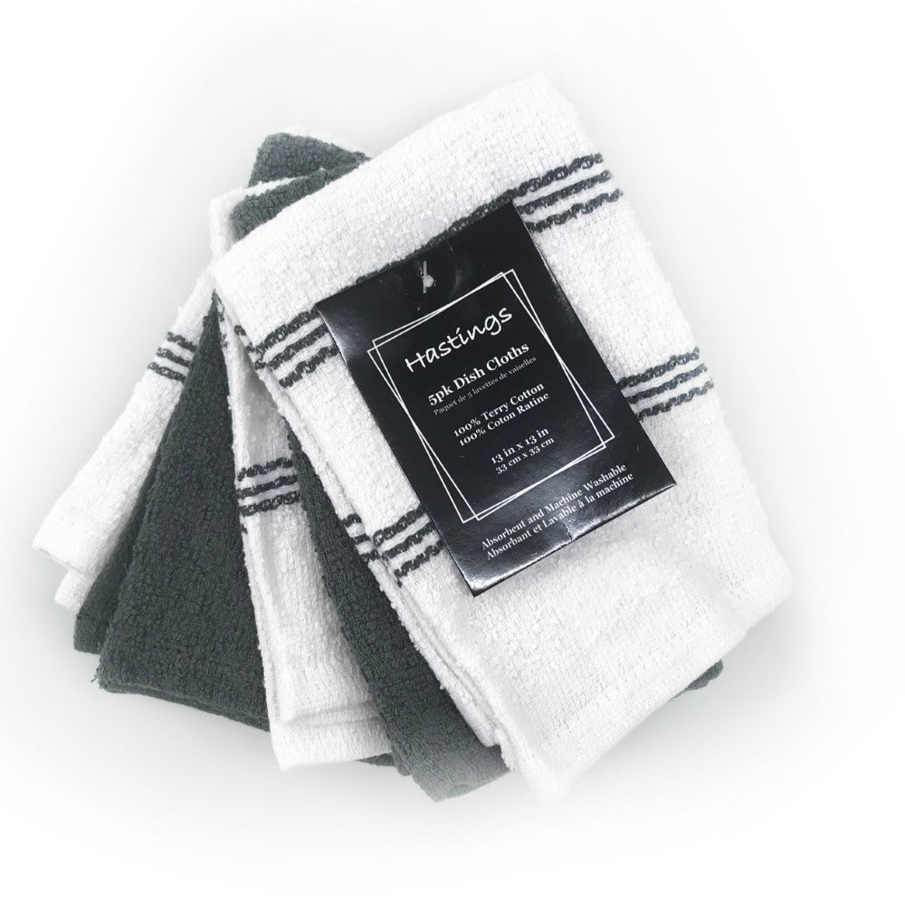 5 PK Terry Dish Cloth Hastings