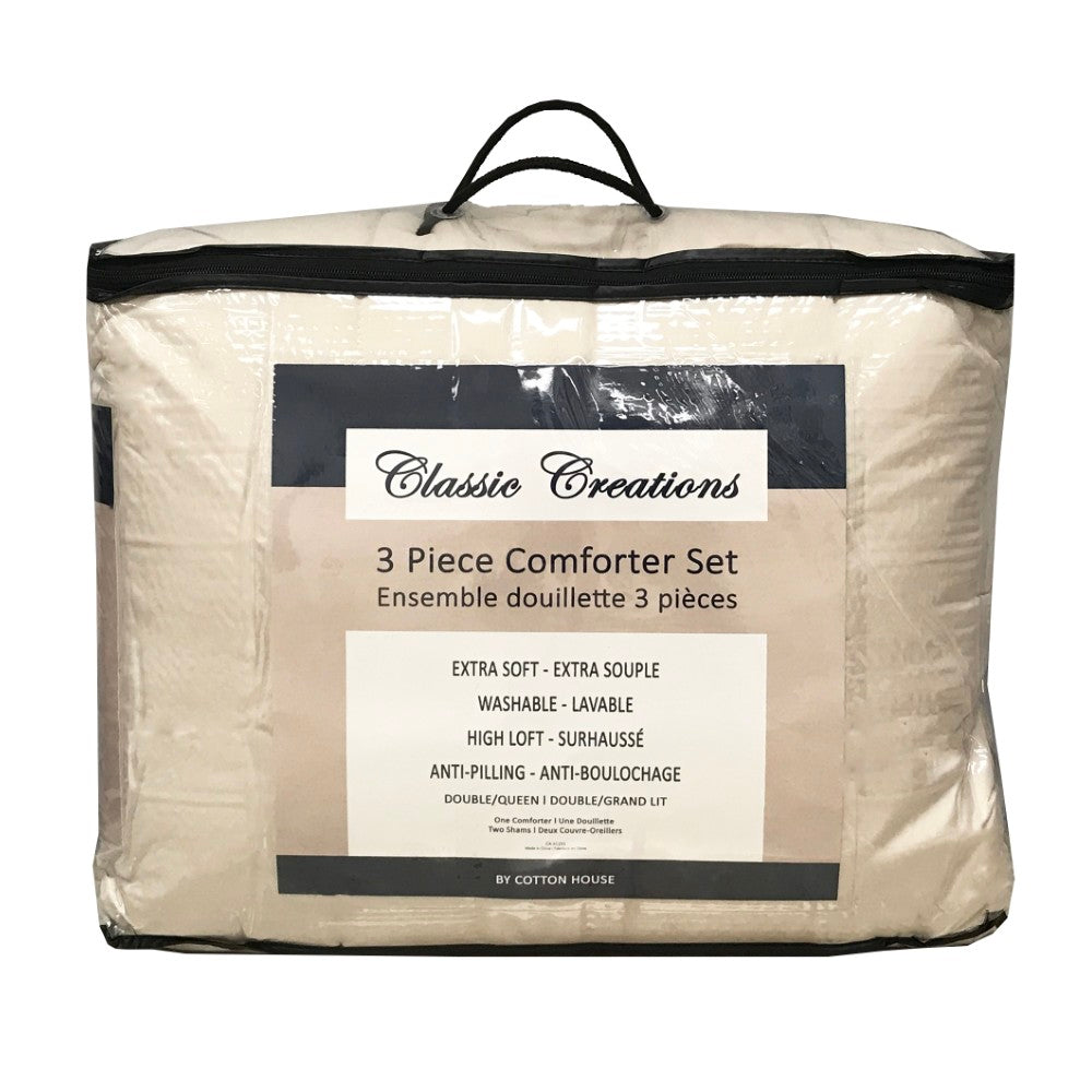 3 Piece Comforter Set Solid