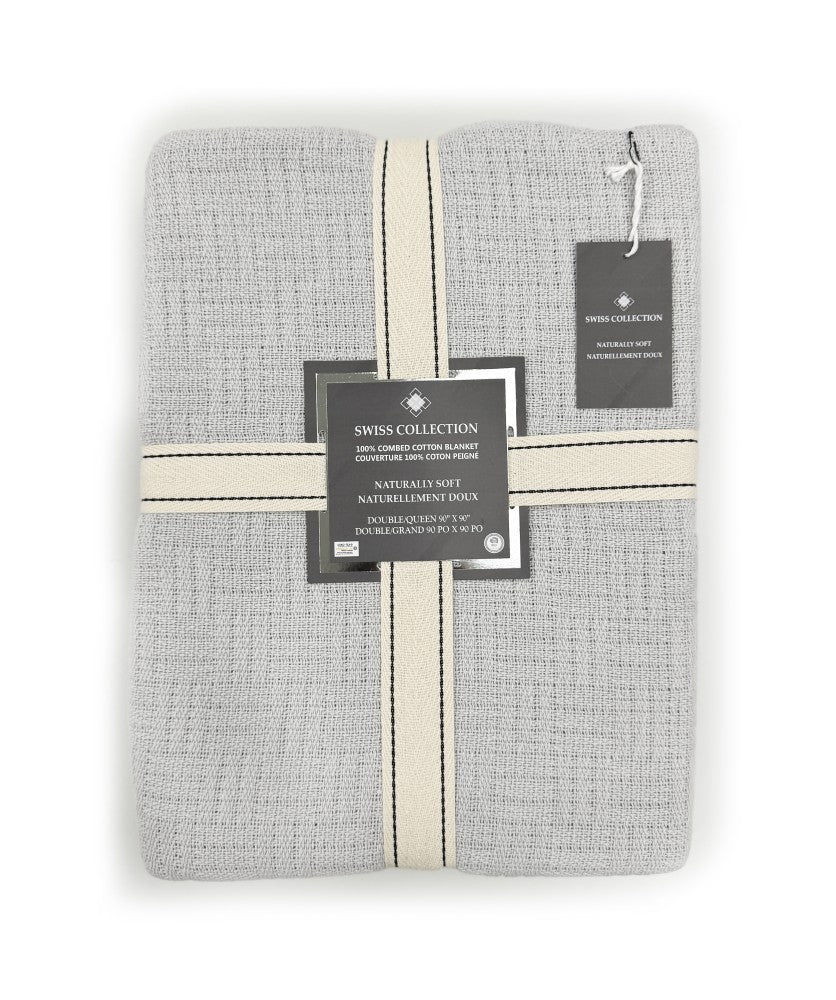 Combed Cotton Blankets Greek Weave #2
