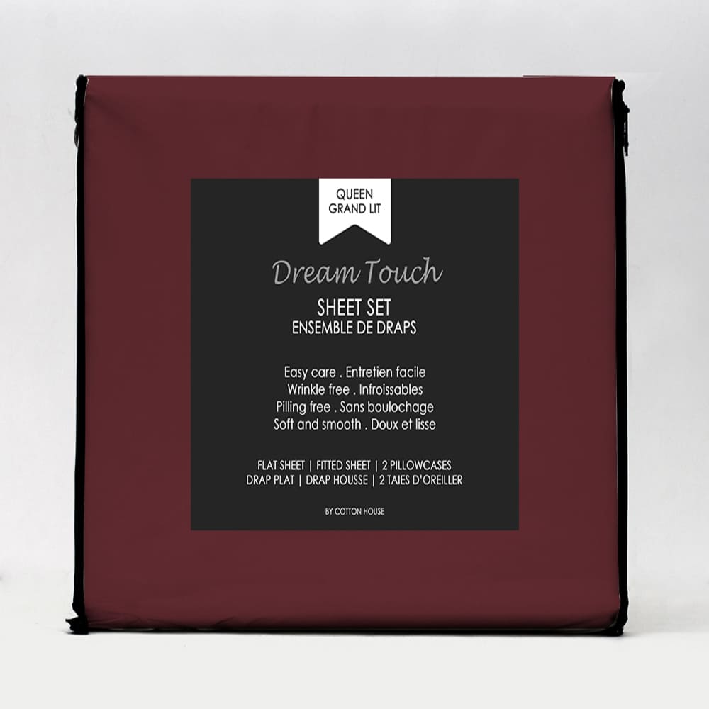 Dream Touch Microfiber 80 GSM Solid Sheet Set