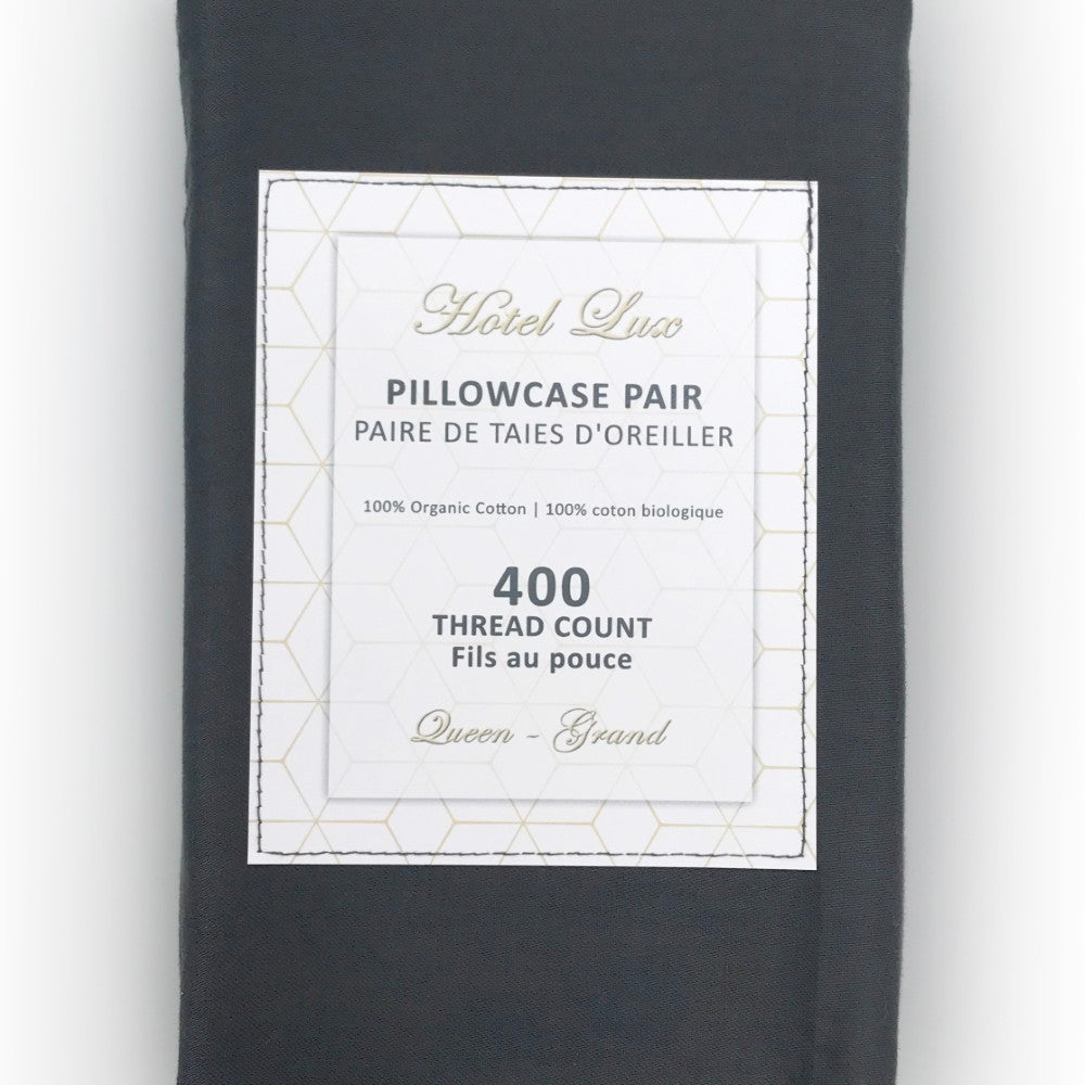 2PK TC-400 Organic Cotton Pillow Case