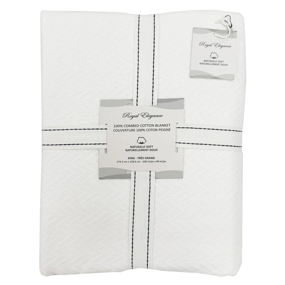 Combed Cotton Blankets Herringbone