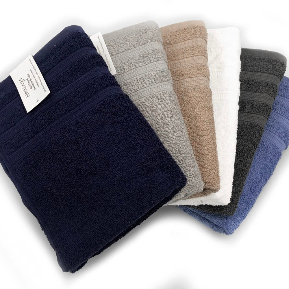 Hotel Comfort -Bath Towel Extra White, Ring Spun with Dobby Border.