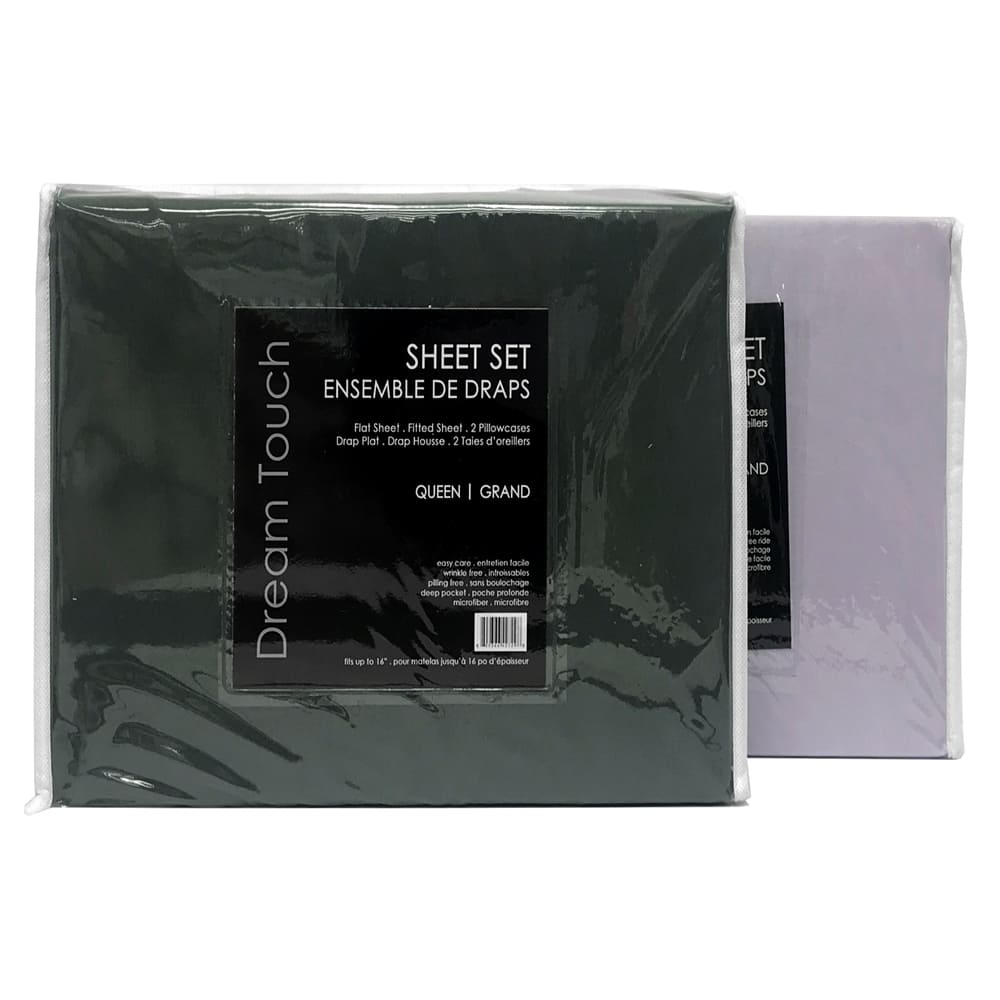 Dream Touch Microfiber 80 GSM Solid Sheet Set
