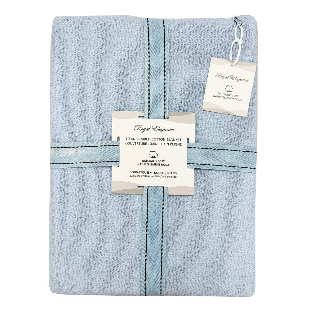 Combed Cotton Blankets Herringbone