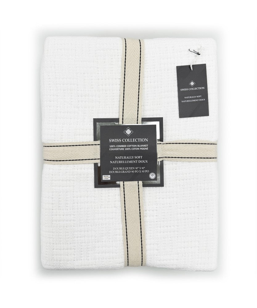Combed Cotton Blankets Greek Weave #2