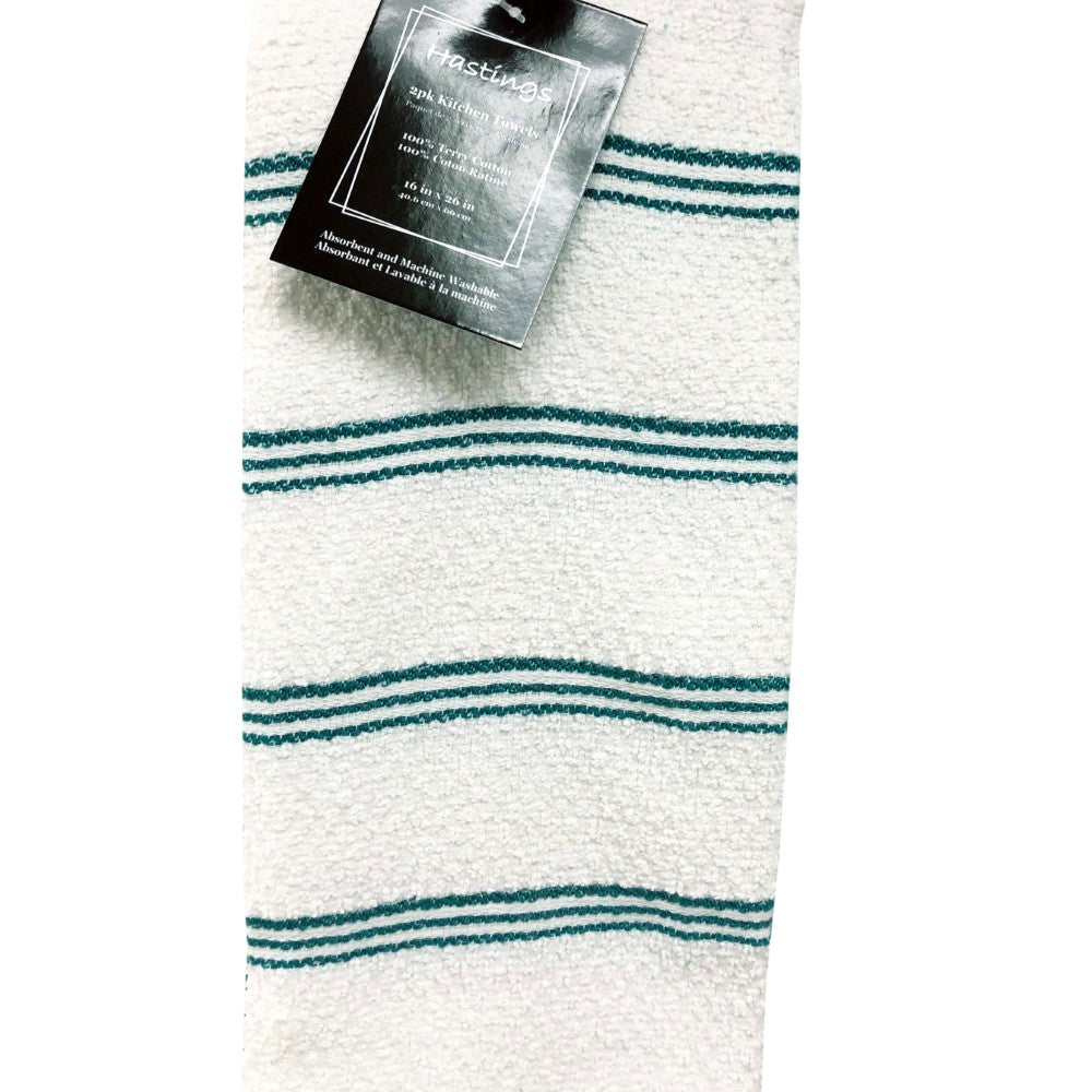 2PK Kitchen Towel Set. Terry. 100% Cotton