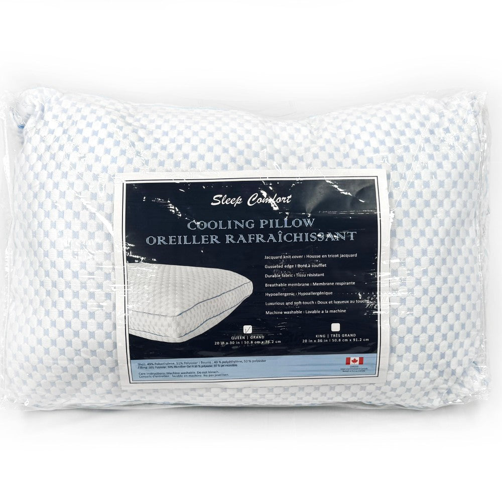 Cooling Pillow Blue Gusseted
