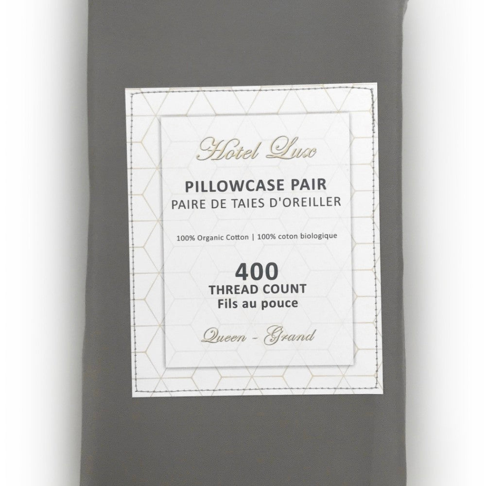 2PK TC-400 Organic Cotton Pillow Case