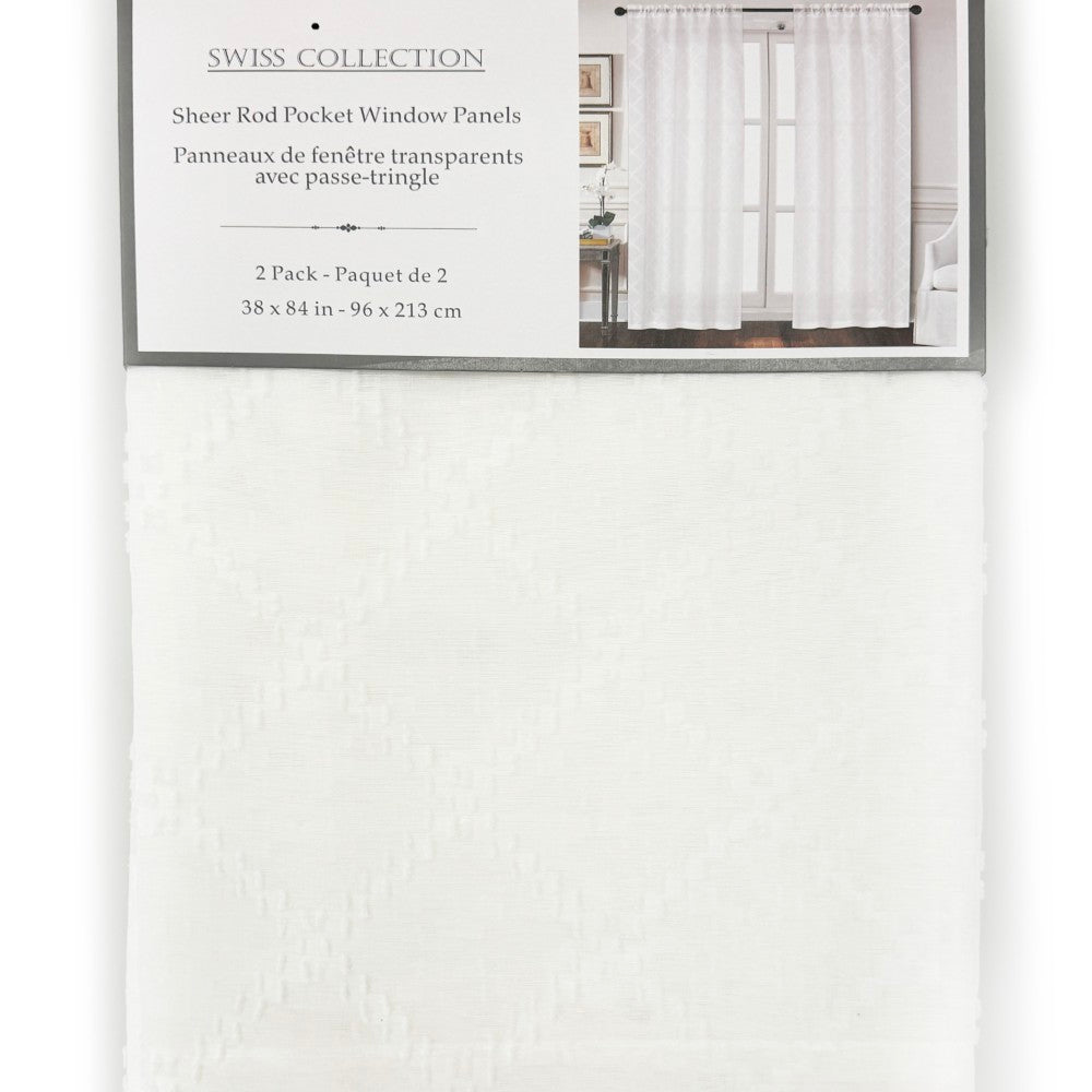 2 Pack Sheer Window Curtains with Rod Pocket Panel.