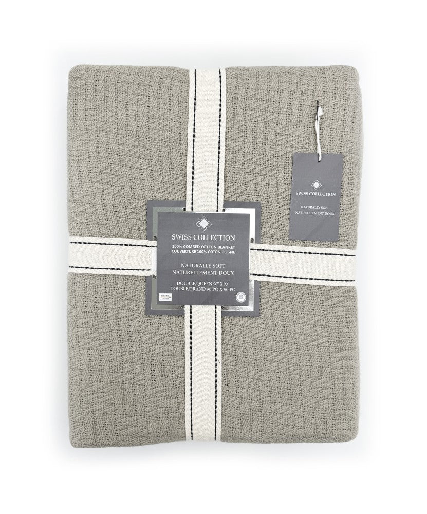 Combed Cotton Blankets Greek Weave #2