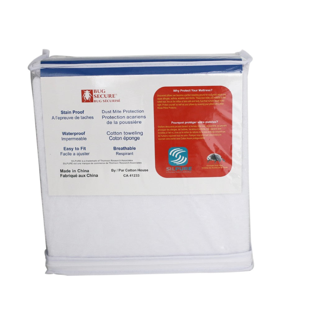 Terry Mattress Protector. Waterproof with Silpure