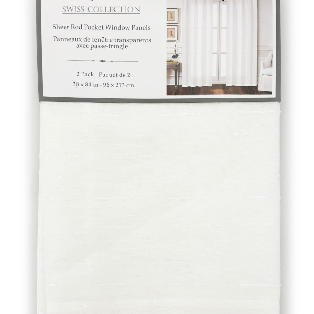 2PK Sheer Curtains with Rod Pocket Panel-HF232112