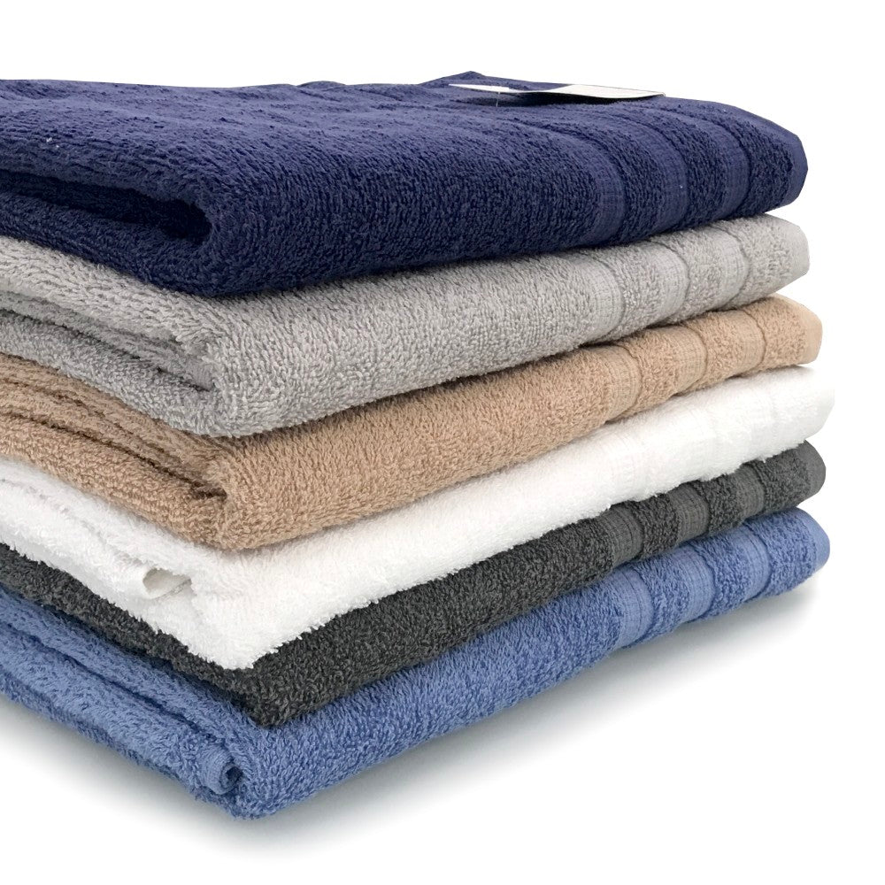 Hotel Comfort -Bath Towel Extra White, Ring Spun with Dobby Border.
