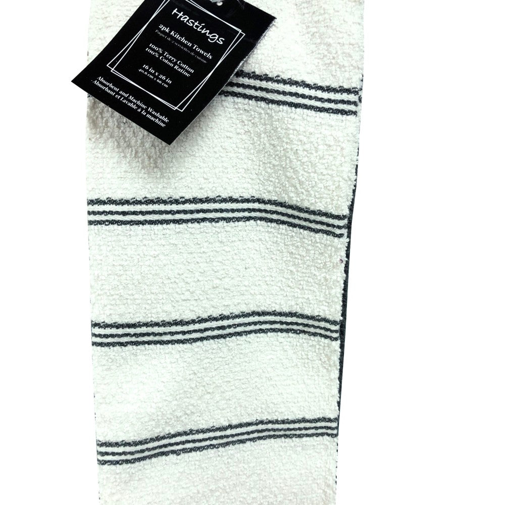 2PK Kitchen Towel Set. Terry. 100% Cotton