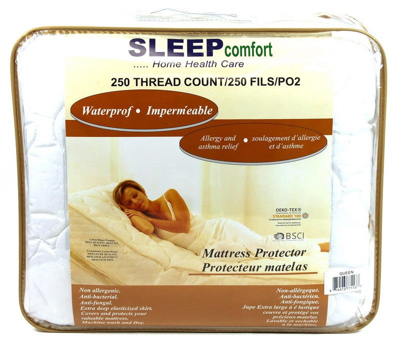 TC-250 Sleep Comfort Quilted Pillow Protector Waterproof